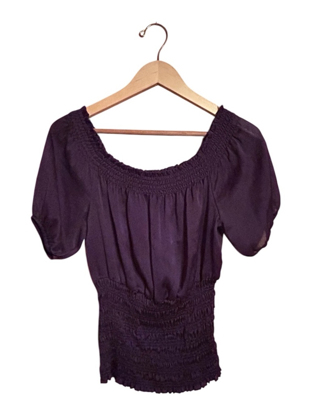 Forever 21 Purple Pullover Smocked Top  Women’s Size Medium - Picture 3 of 5